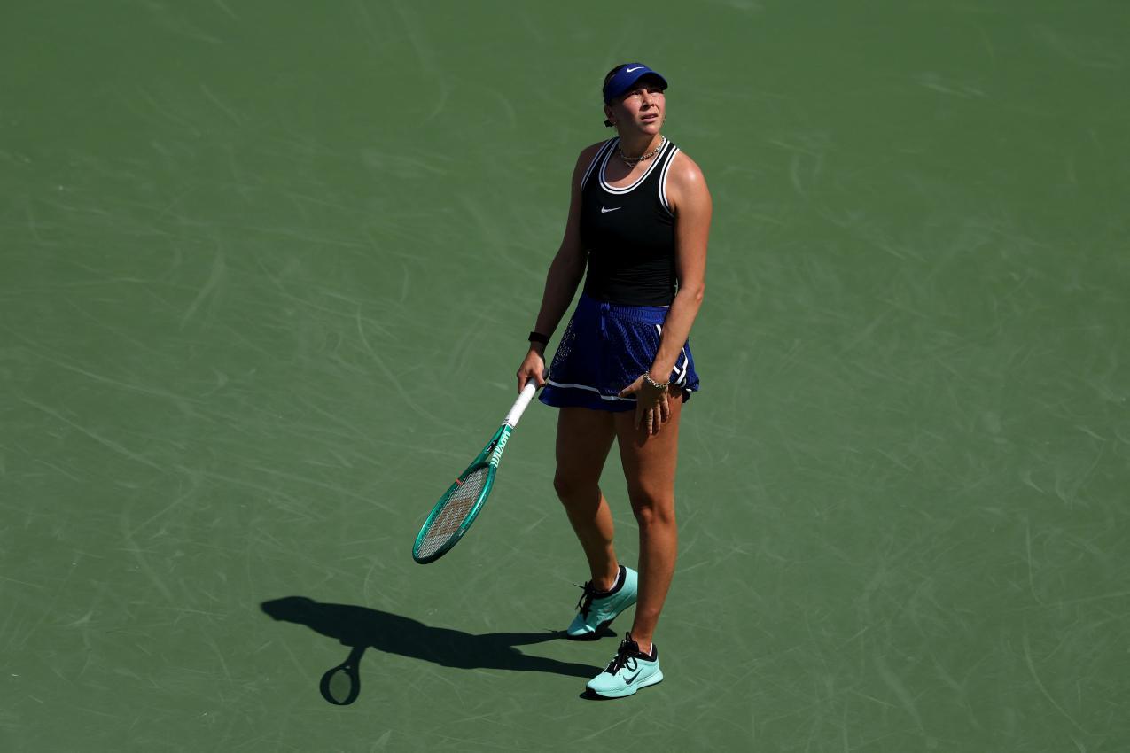 Amanda Anisimova ließ im dritten Satz ihre Muskeln spielen. © APA / JULIAN FINNEY