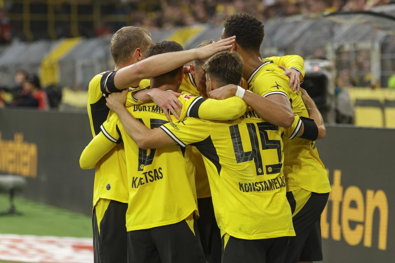 Der BVB jubelte fünfmal. © ANSA / CHRISTOPHER NEUNDORF
