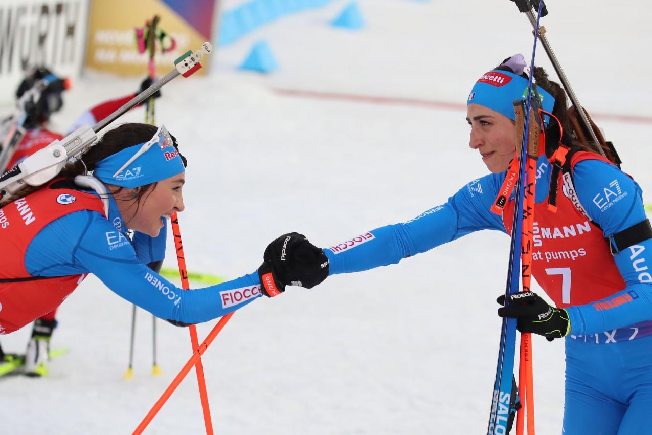 Dorothea Wierer und Lisa Vittozzi gehen getrennte Wege. © Teyssot / Pierre TEYSSOT