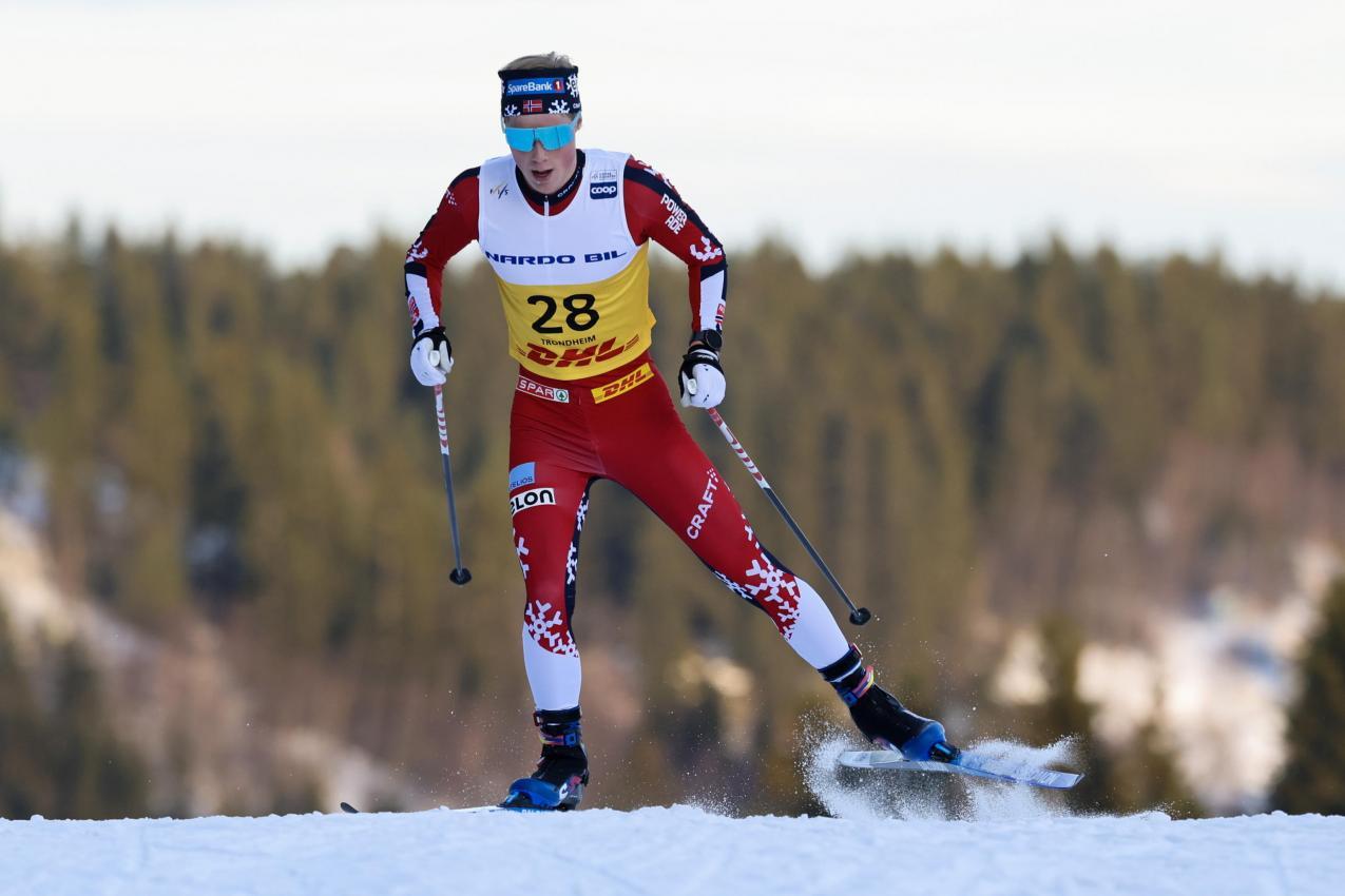 Im Langlauf war Hedegart obenauf, im Biathlon tut sich der Norweger noch schwer. © ANSA / Geir Olsen