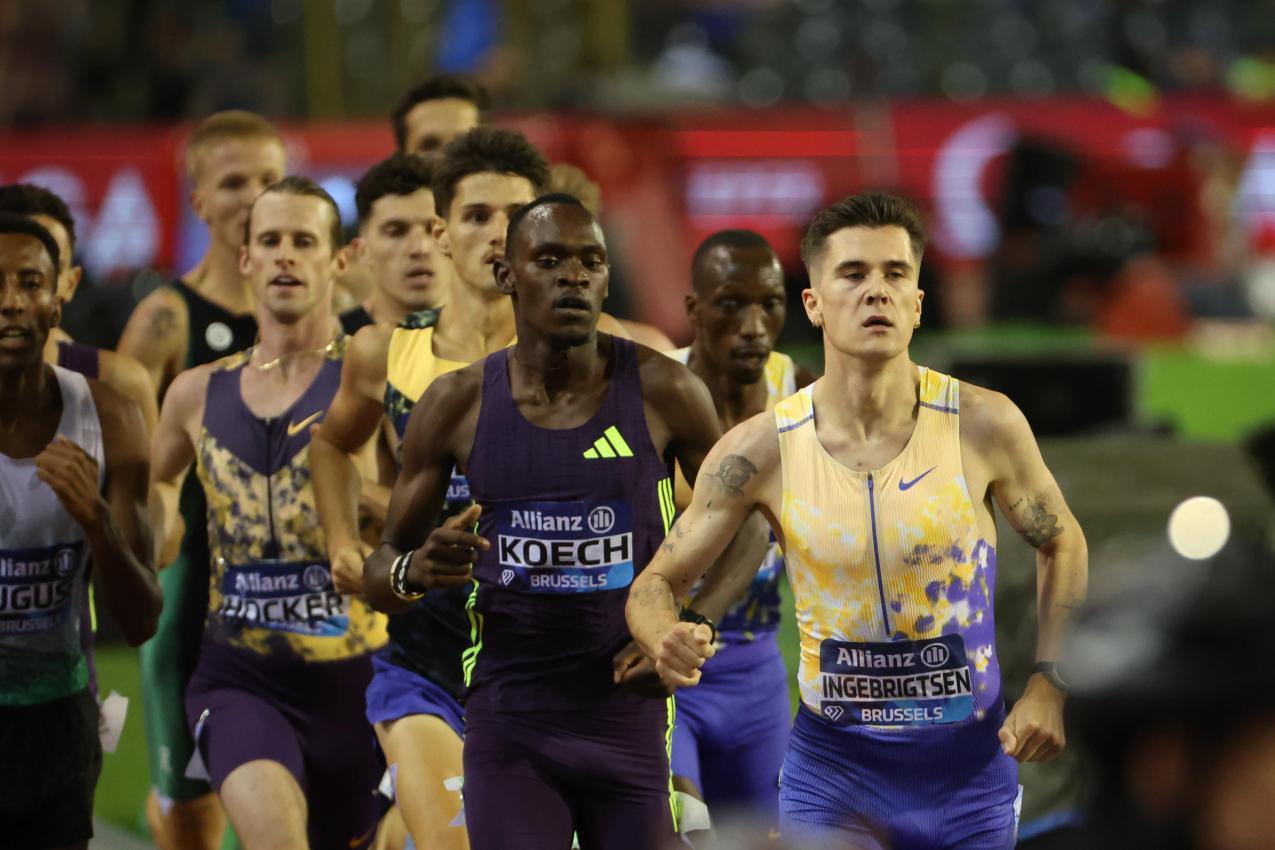 Jakob Ingebrigtsen machte früh Tempo – und zollte dem Tribut. © ANSA / OLIVIER HOSLET