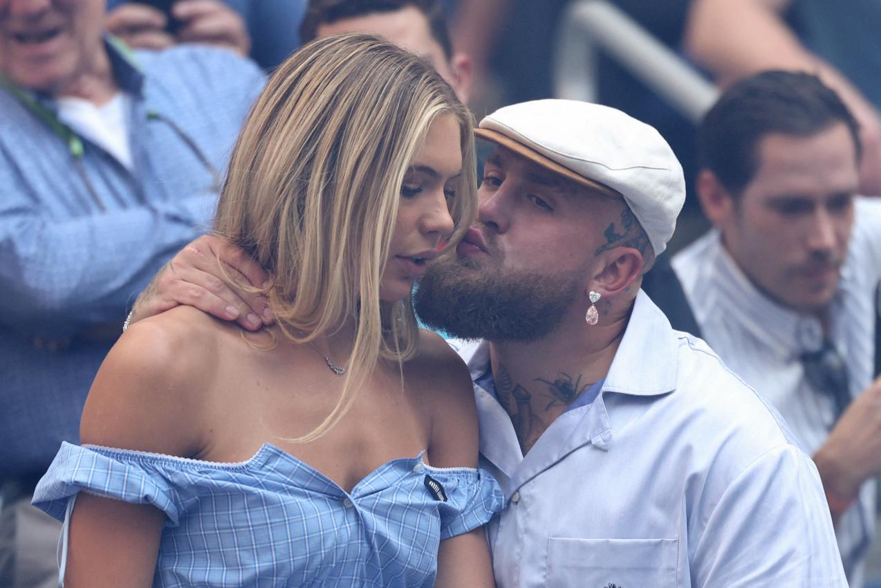 Jutta Leerdam bei den US Open mit ihrem Freund Jake Paul. © APA / JULIAN FINNEY
