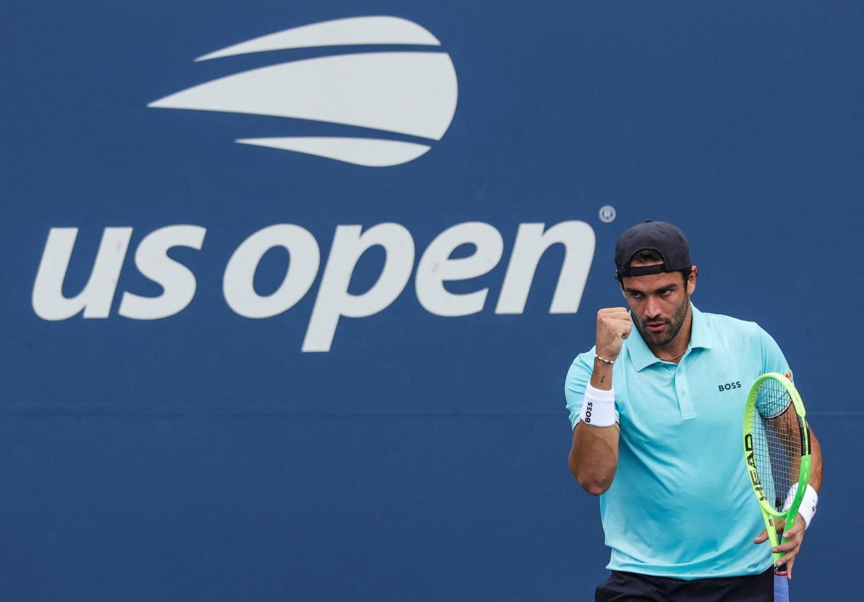 Matteo Berrettini steht dieser Tage bei den US Open in New York im Einsatz. © APA/afp / KENA BETANCUR