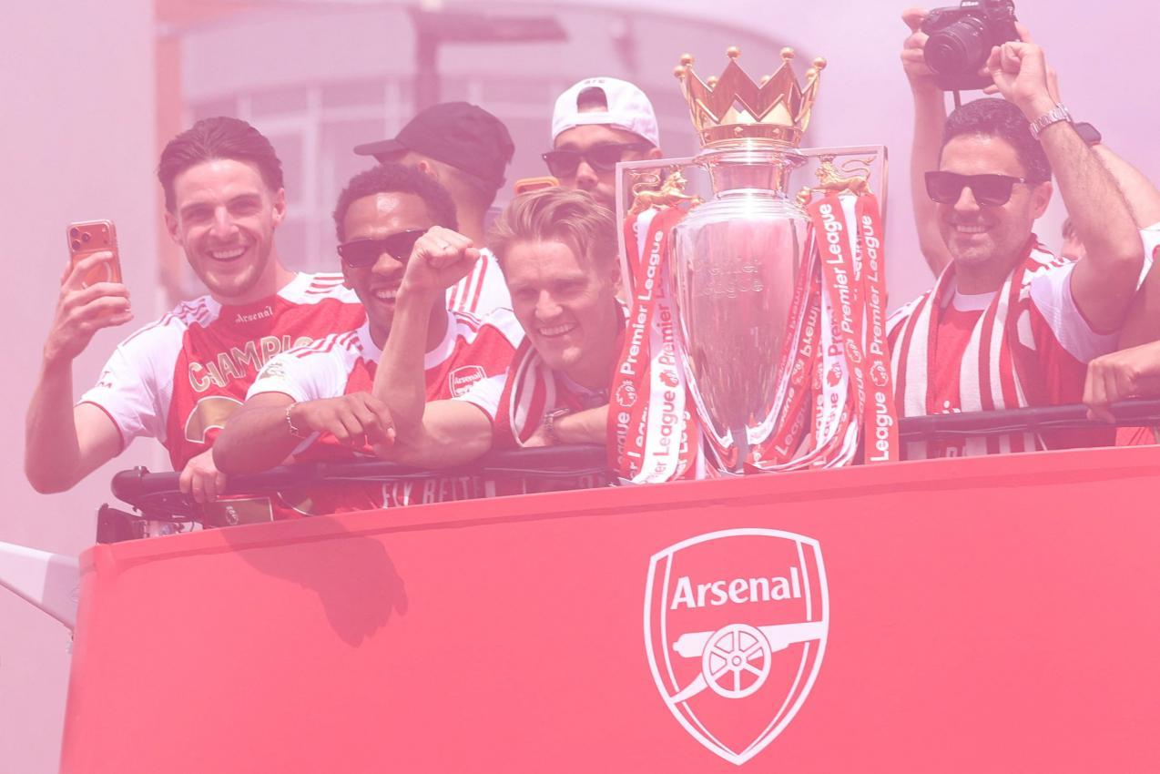 Arsenal und Arteta gewannen in der letzten Saison die Premier League. © APA/afp / TOBY SHEPHEARD