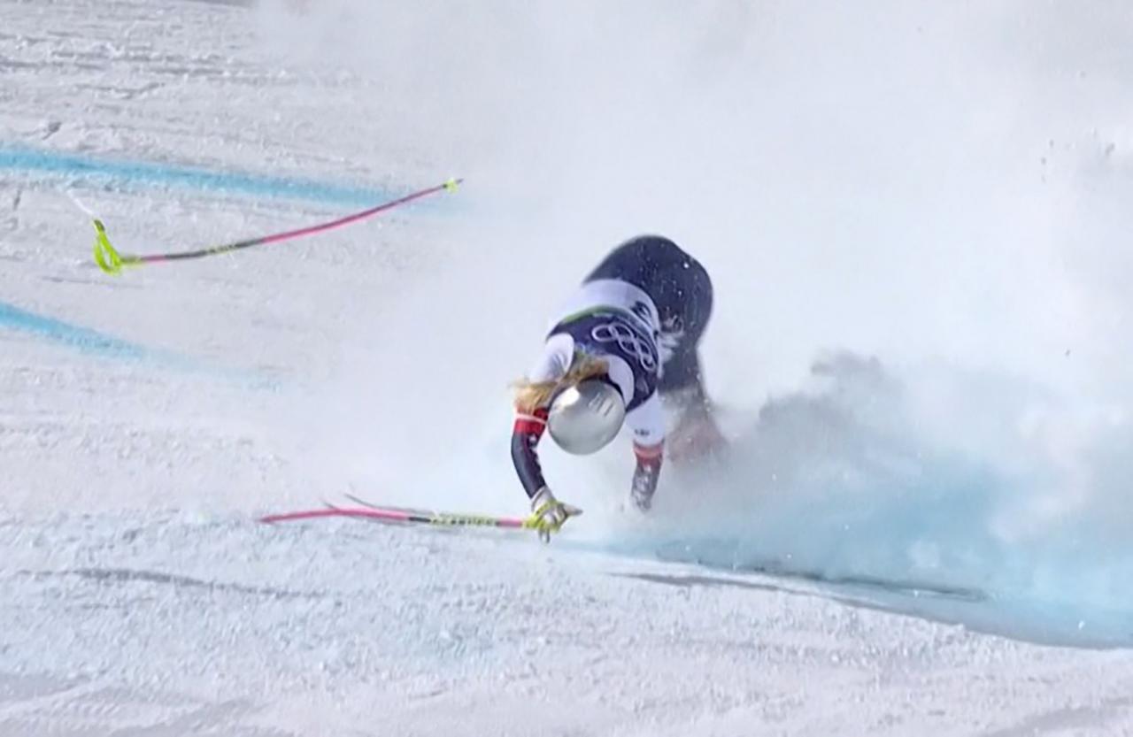 Bei Olympia hat sich Vonn schwer verletzt. © APA/afp / HANDOUT