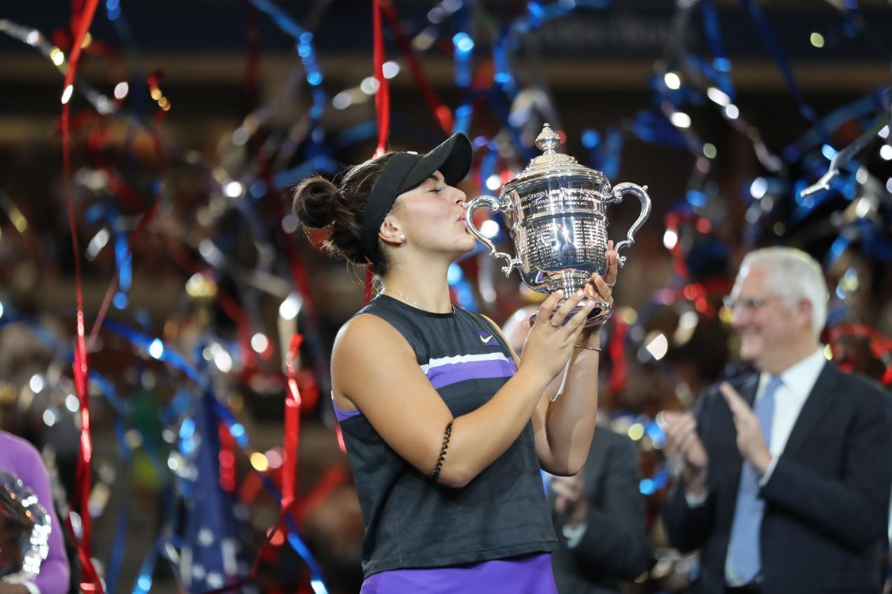 Bianca Andreescu ist der große Star in Rovereto. © APA/getty / ELSA