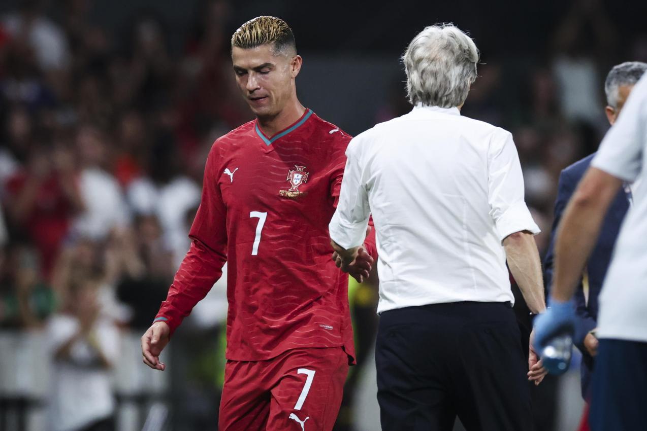 Der letzte Auftritt? Ronaldo wurde gegen Wales ausgewechselt. © ANSA / JOSE SENA GOULAO