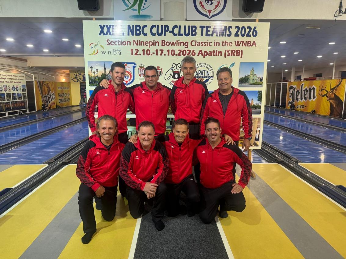 Die Herren des ASV Kiens waren beim NBC-Pokal in Apatin im Einsatz.