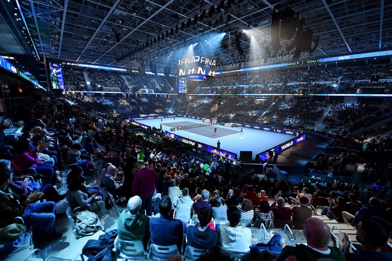 Die Inalpi Arena in Turin bietet bei den Finals Platz für bis zu 13.500 Zuschauer. © ANSA / Alessandro Di Marco