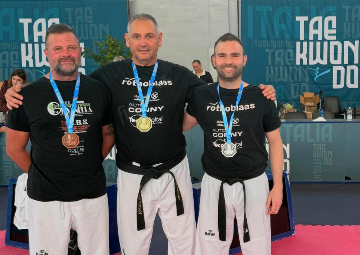 Gabriele Cera mit der Silbermedaille, Markus Zadra mit Gold und Karl Mall mit Bronze.