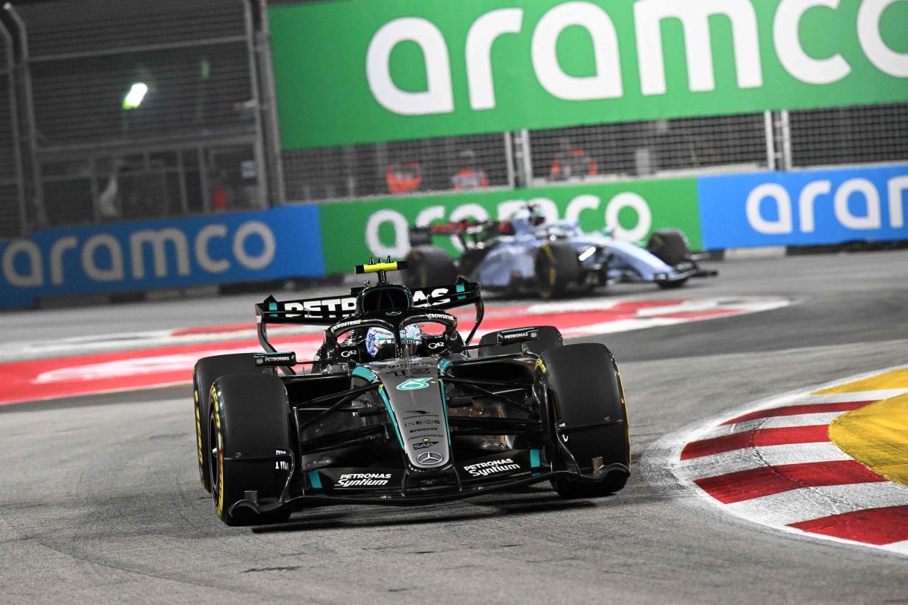 Kimi Antonelli musste sich mit Rang sieben begnügen. © APA/afp / ROSLAN RAHMAN