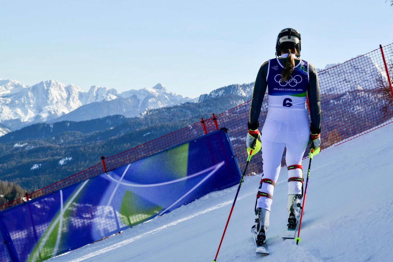 Lena Dürr wurde beim olympischen Slalom zur tragischen Figur. © APA/afp / STEFANO RELLANDINI