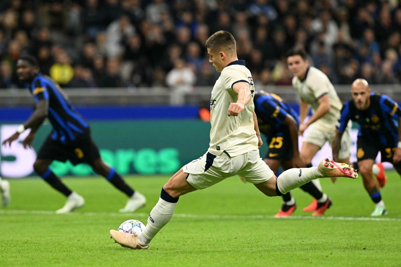 Nicolò Tresoldi traf gegen Inter gleich dreifach. © APA/afp / STEFANO RELLANDINI