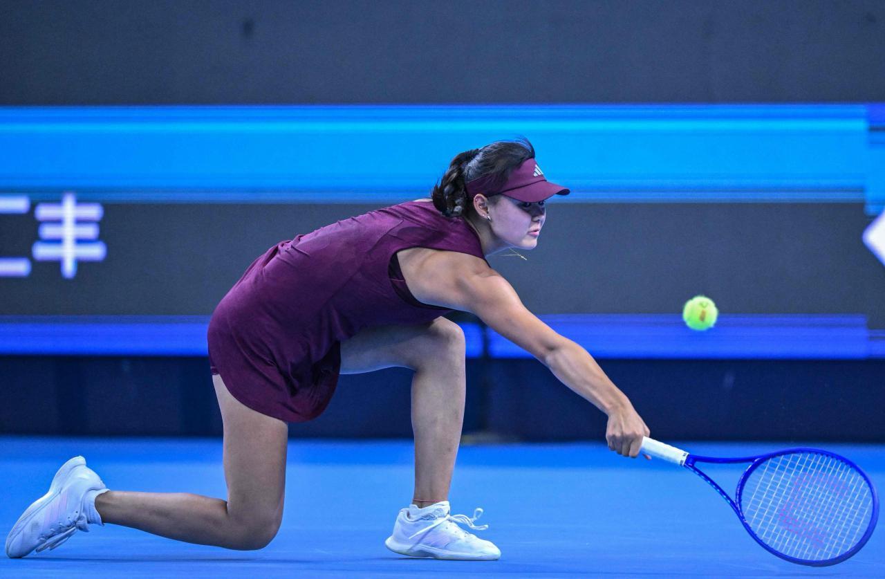 Sun Xinran musste sich geschlagen geben. © APA/afp / ADEK BERRY