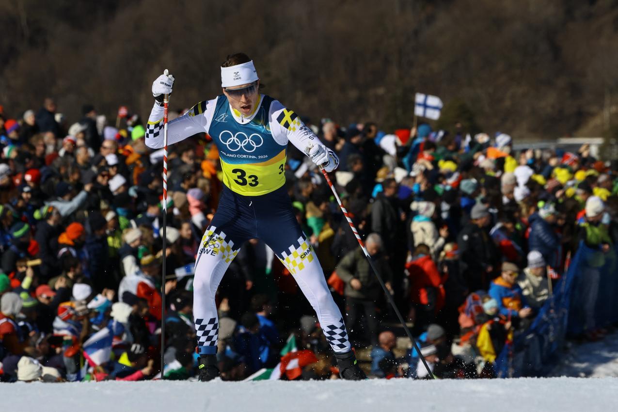 William Poromaa bei den Olympischen Spielen im vergangenen Februar. © AFP / ANNE-CHRISTINE POUJOULAT