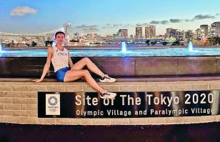 Leichtathletin Petra Nardelli (Eggen) feierte in Tokyo mit der 400-Meter-Staffel ihr Olympia-Debüt.