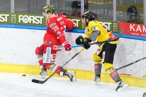 Matt Frattin rackert an der Bande. © Vanna Antonello