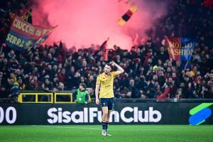 Radu Dragusin hat 2023 mit dem CFC Genoa gespielt. Die Fans sind nach dem Aufstieg in die Serie A genauso heißblütig geblieben. © APA/afp / PIERO CRUCIATTI