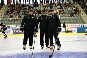 Kohl Schulz, Jason Jaspers und Thomas Tragust. © hc pustertal/i. foppa