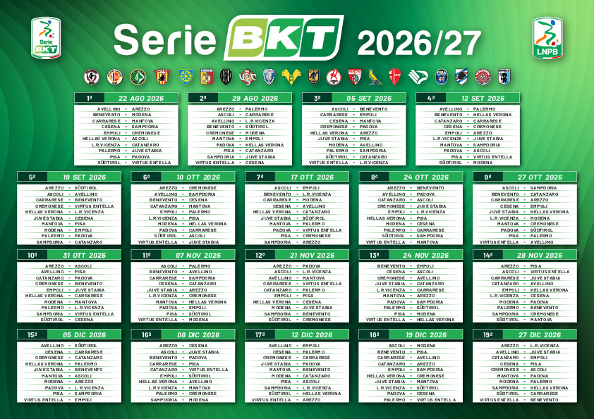 spielkalender fc südtirol 2026 27