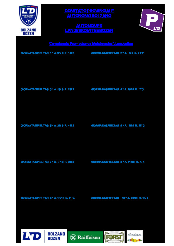 promozione - landesliga